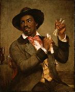 William Sidney Mount The Bone Player oil painting on canvas